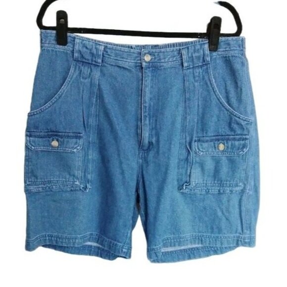 Redhead Mens 6-Pocket Denim Cargo Shorts Size 38 With Elastic Back - Picture 2 of 8